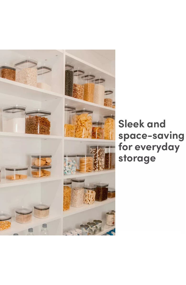 OU Clear Airtight Stackable Food Storage Container with Leak Proof Lid, Alternate, color, Clear