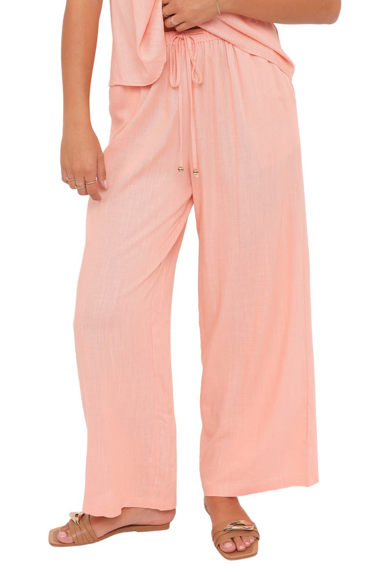 Wren Wide Leg Drawstring Pants, Main, color, PINK