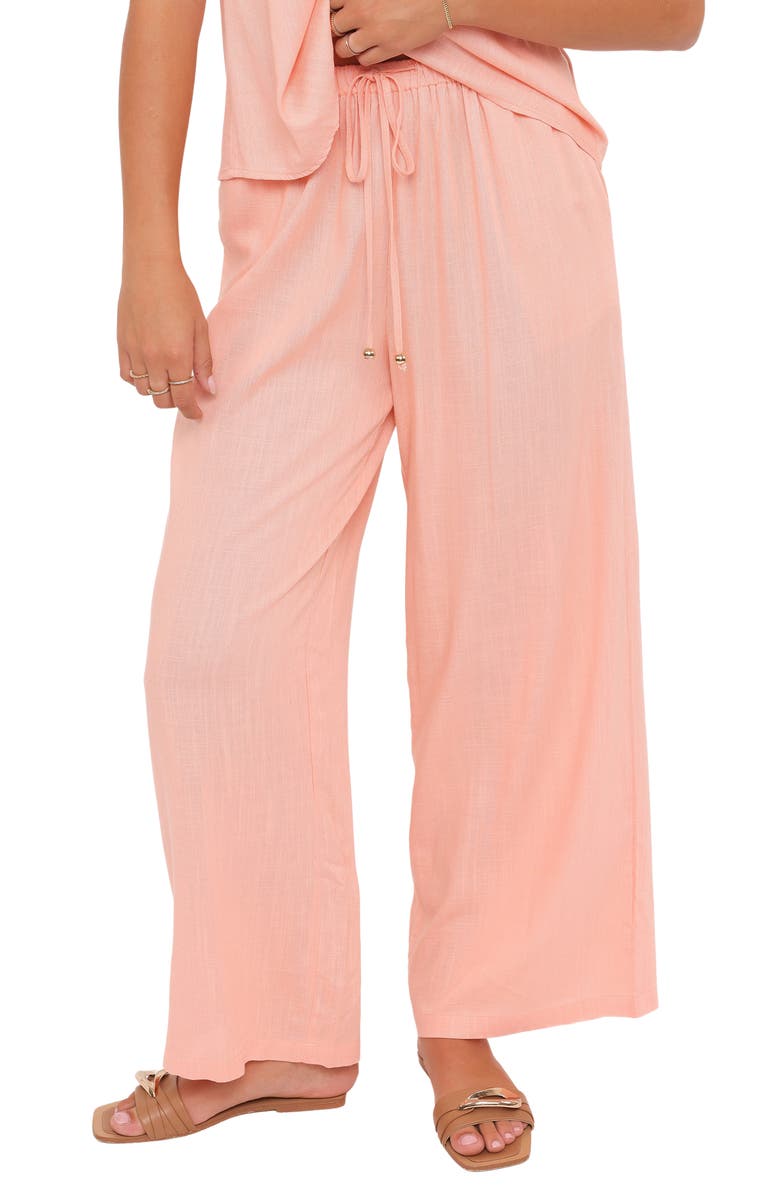 Petal & Pup Wren Wide Leg Drawstring Pants, Main, color, Pink