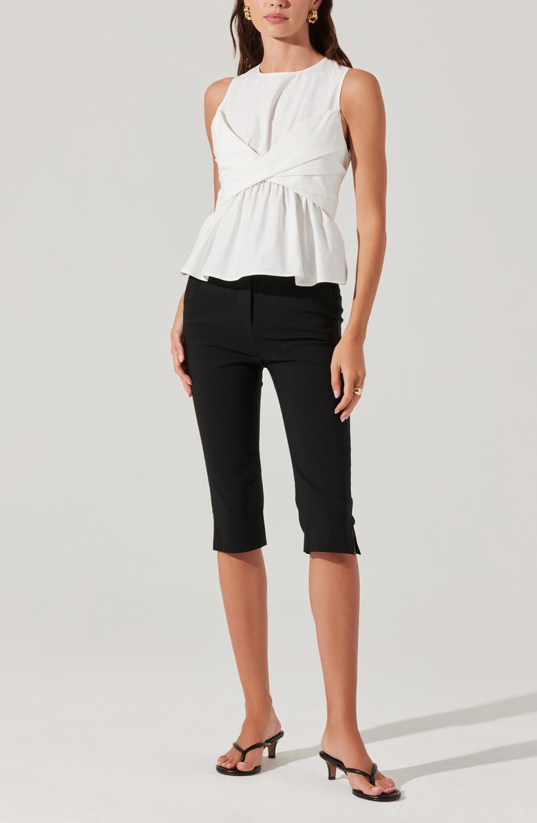 ASTR the Label Isela Twist Overlay Cotton Top, Alternate, color, White