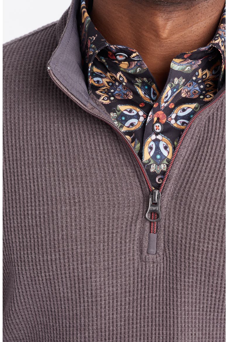 Shepton Quarter Zip Knit Pullover, Alternate, color, CHARCOAL