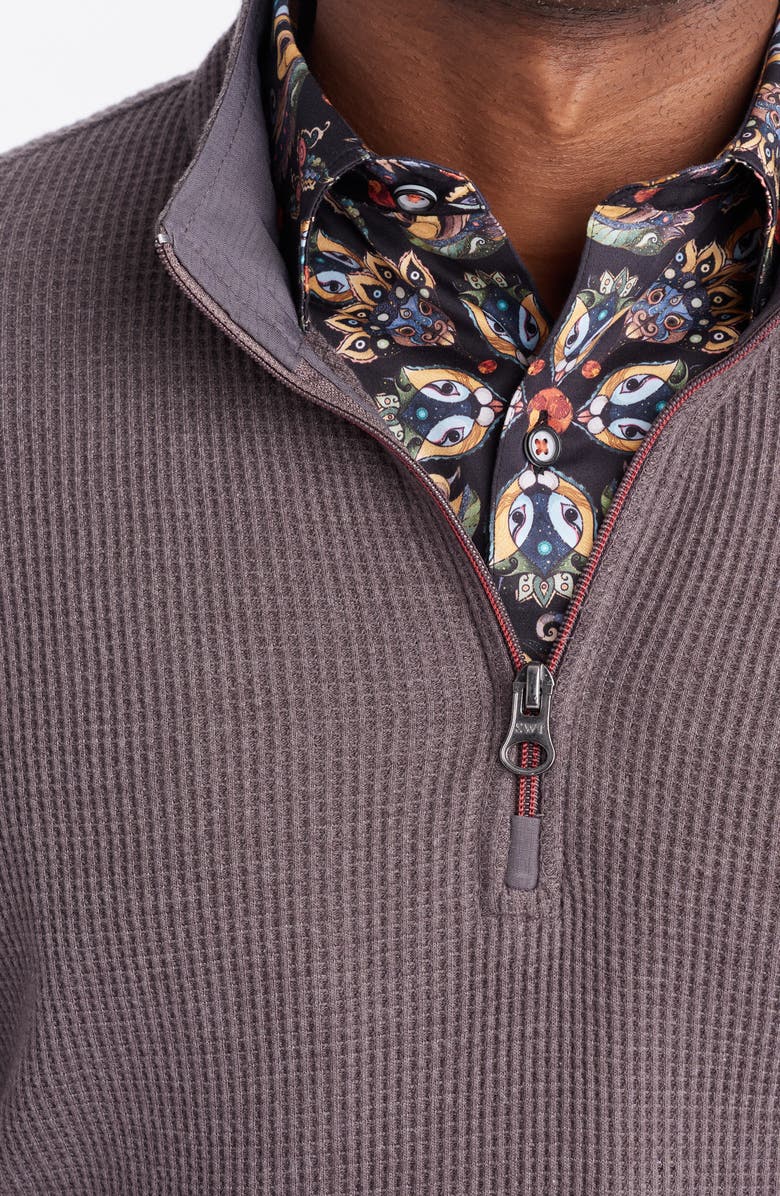Robert Graham Shepton Quarter Zip Knit Pullover, Alternate, color,
