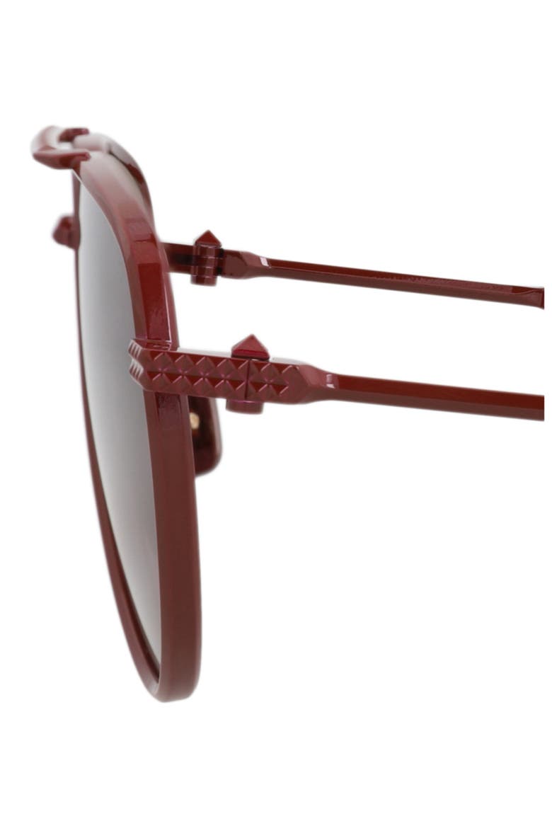 V-Stud II 59mm Aviator Sunglasses, Alternate, color, BORDEAUX BORDEAUX BORDEAUX