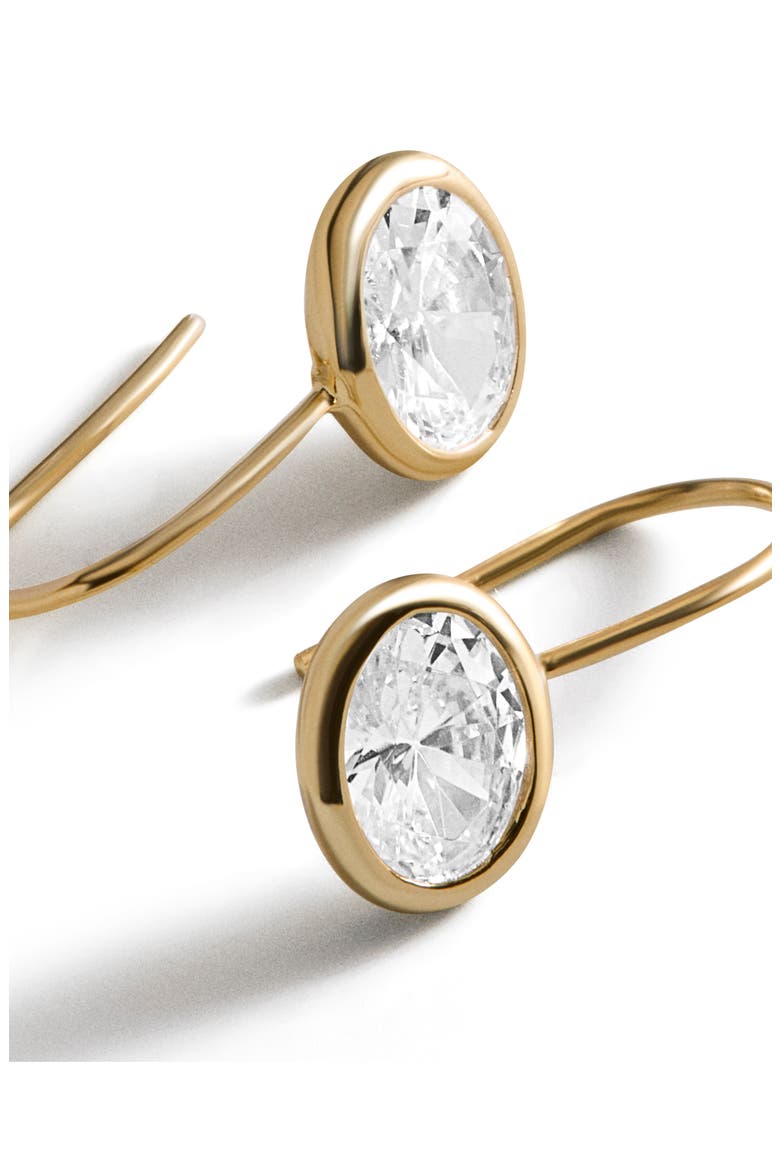 Fallon 8mm Bezel Drop Earrings, Alternate, color, CLEAR