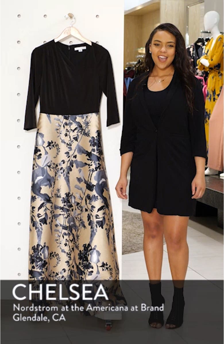Drape Neck Evening Dress, sales video thumbnail