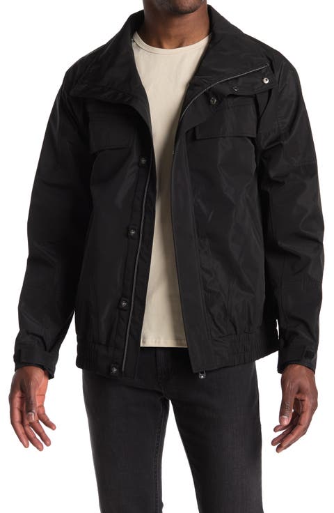 Bonded Poly Rain Bomber Jacket