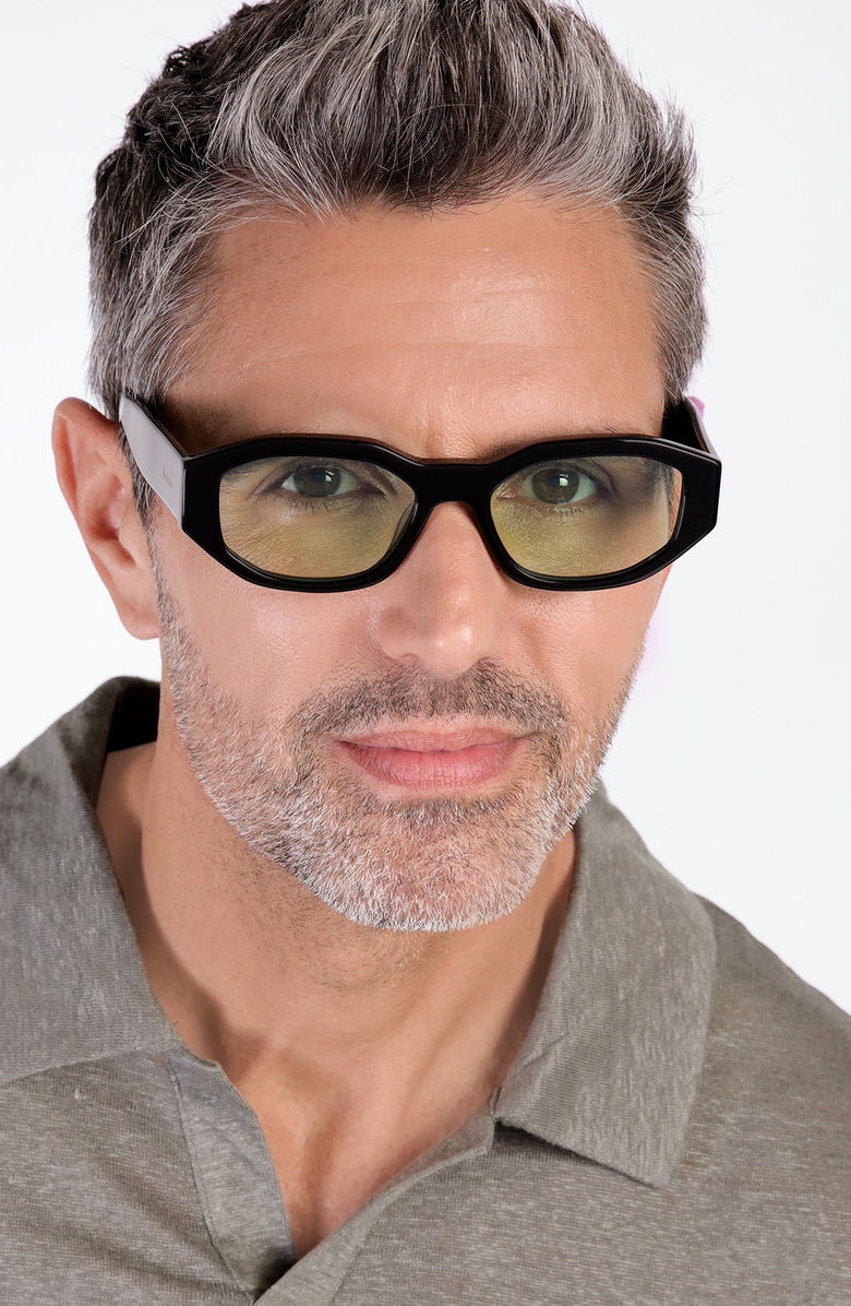 Illesteva Cassette Sunglasses, Alternate, color, Black / Mint