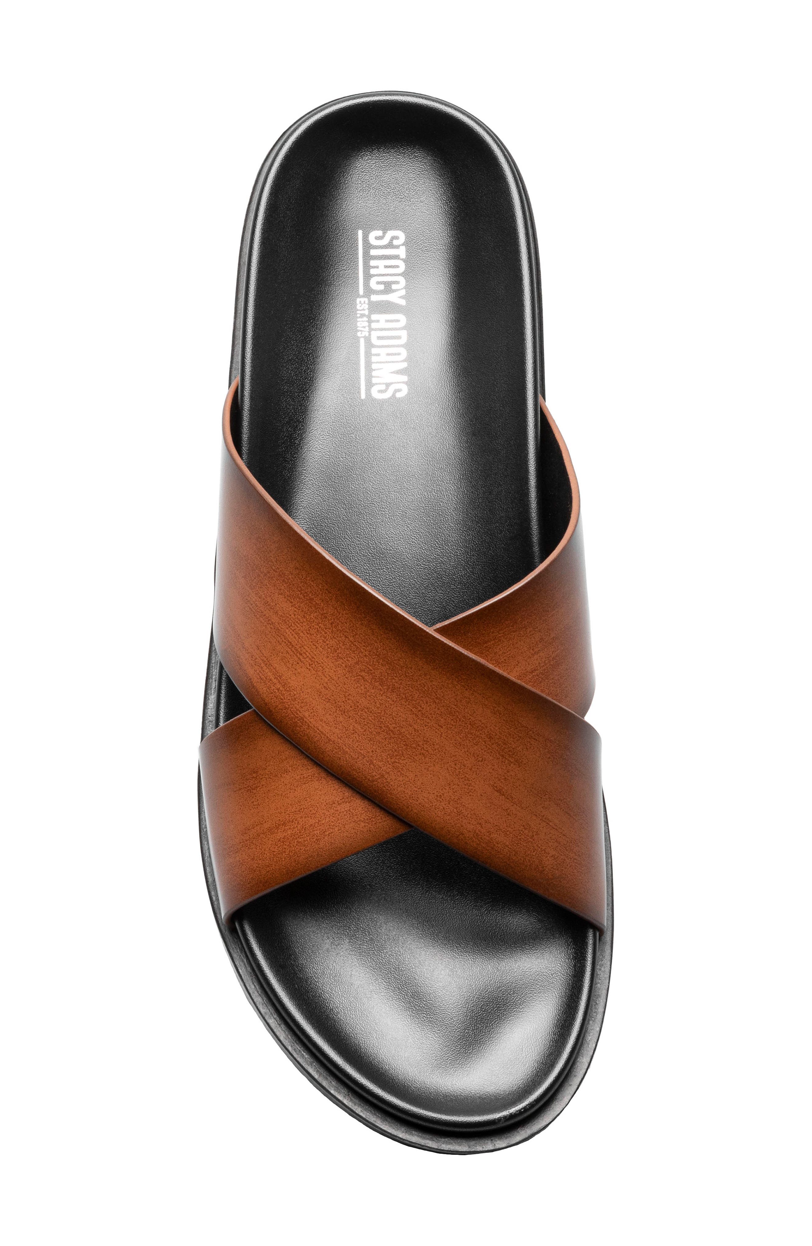 Stacy Adams Montel Slide Sandal, Alternate, color, Cognac