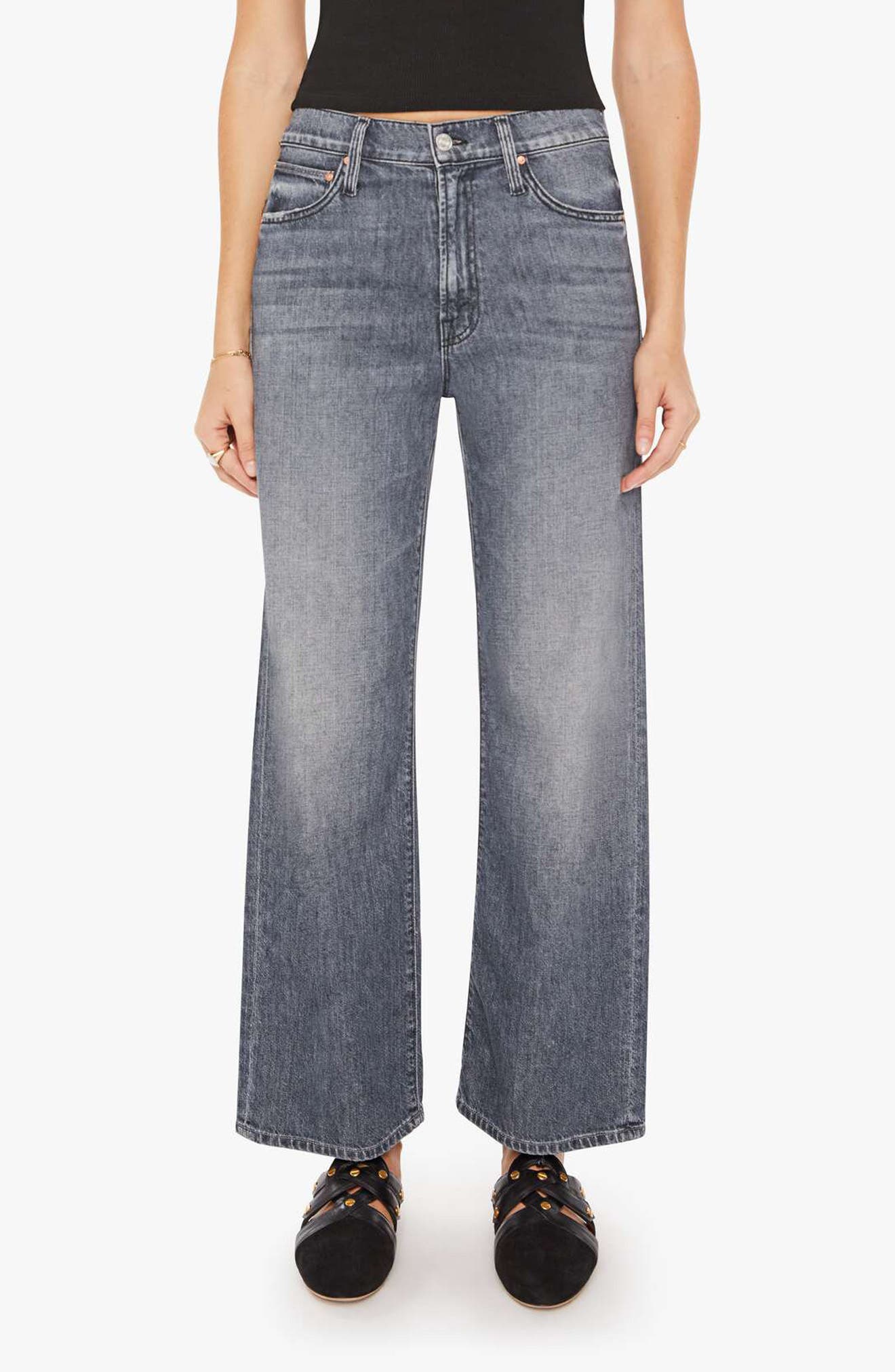 MOTHER The Dodger Ankle Wide Leg Jeans