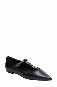 Linea Paolo Corinne Pointed Toe T-Strap Flat