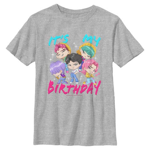 Boy's Kpop Demon Hunters Saja Group It's My Birthday  Graphic T-Shirt