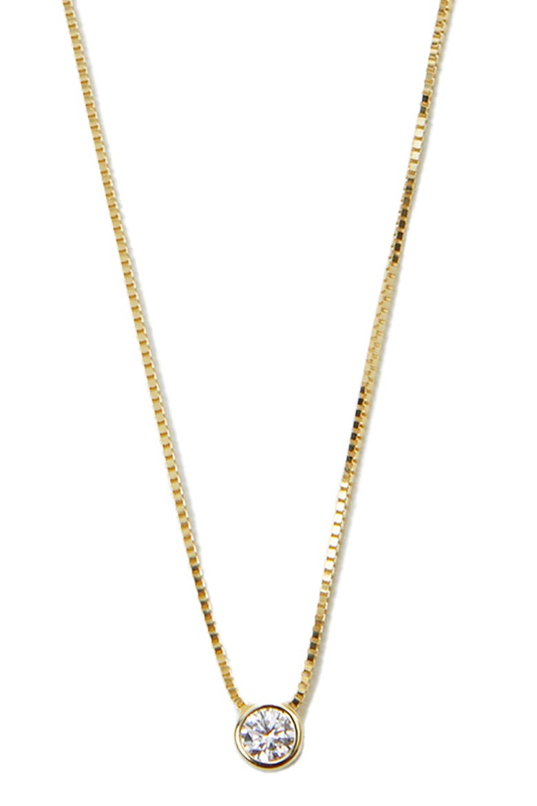 Cubic Zirconia Pendant Necklace, Main, color, GOLD
