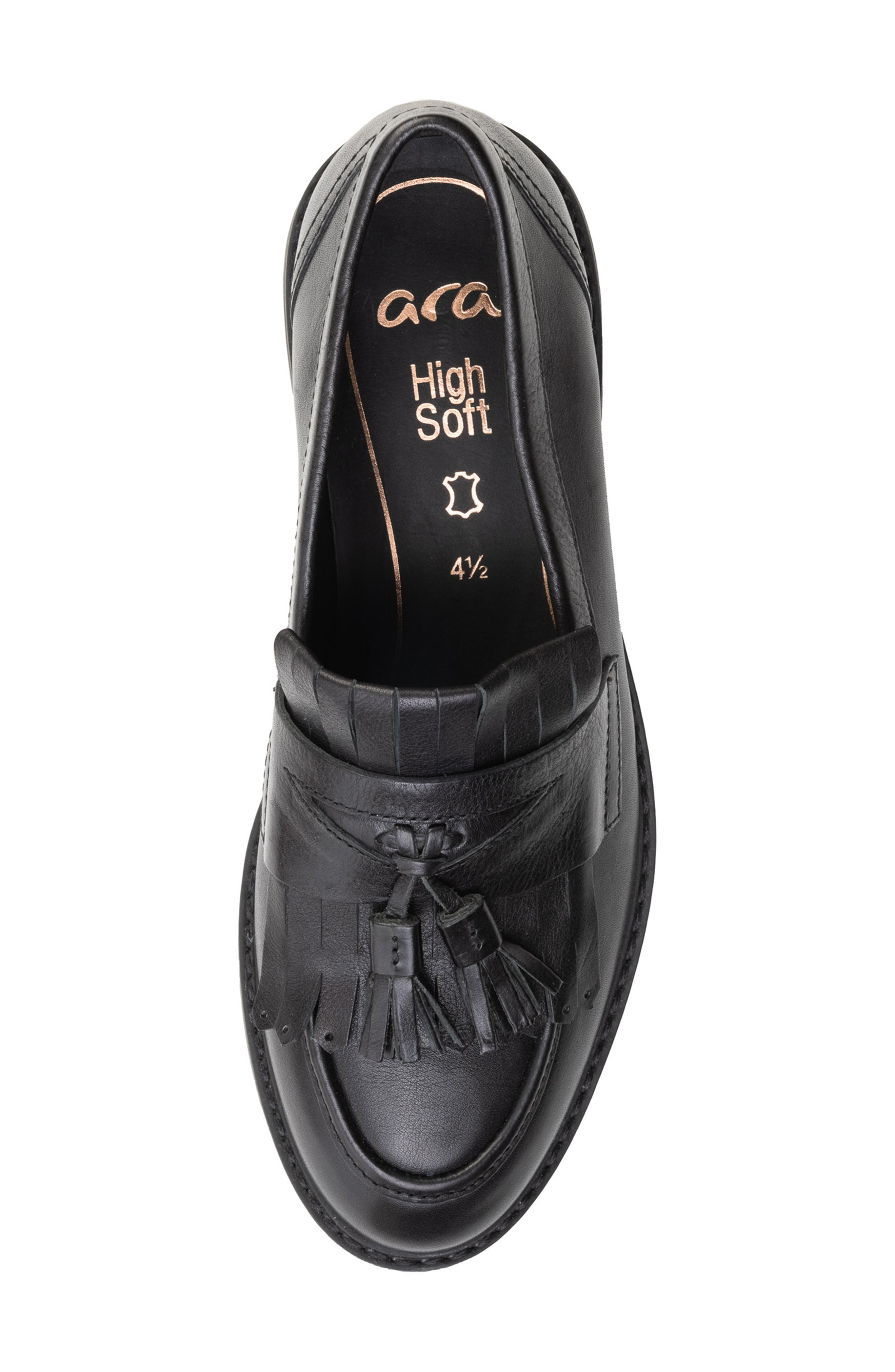 Kirelle Kiltie Loafer, Alternate, color, BLACK