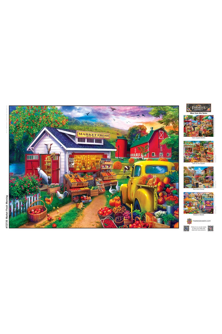 1000 Piece Jigsaw Puzzle - Market Fresh Morning - 19.25"x26.75", Alternate, color, Multicolor