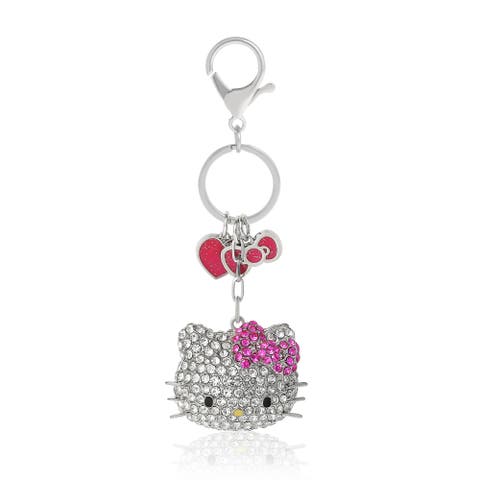 Crystal Cluster Pavé Bag Charm Keychain