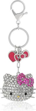Hello Kitty Crystal Cluster Pavé Bag Charm Keychain