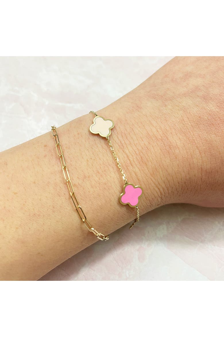 Small Pastel Mixed Clover Bracelet, Alternate, color, Pastel Mixed