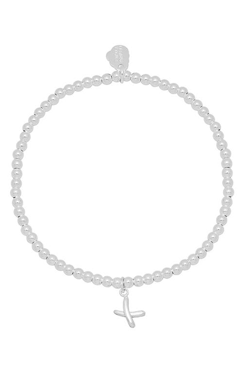 Estella Bartlett Sienna Kiss Beaded Stretch Bracelet In Metallic
