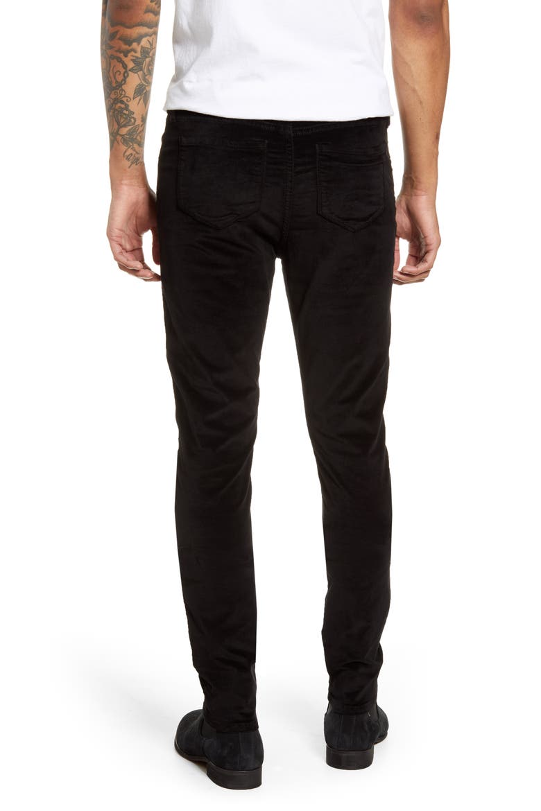 Greyson Velveteen Skinny Fit Jeans, Alternate, color, VELVET NOIR