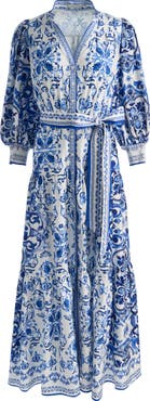 Alice + Olivia Cora Voluminous Tiered Maxi Dress