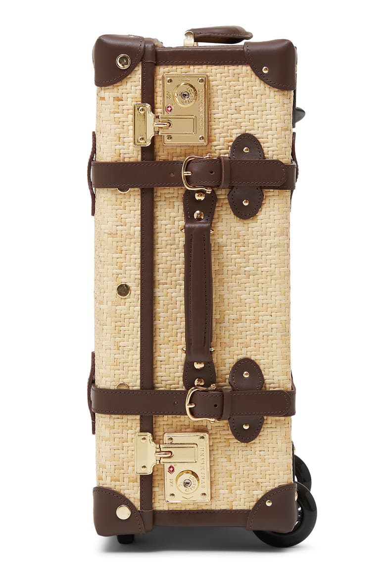 The Explorer 20-Inch Rattan Rolling Carry-On, Alternate, color, BROWN