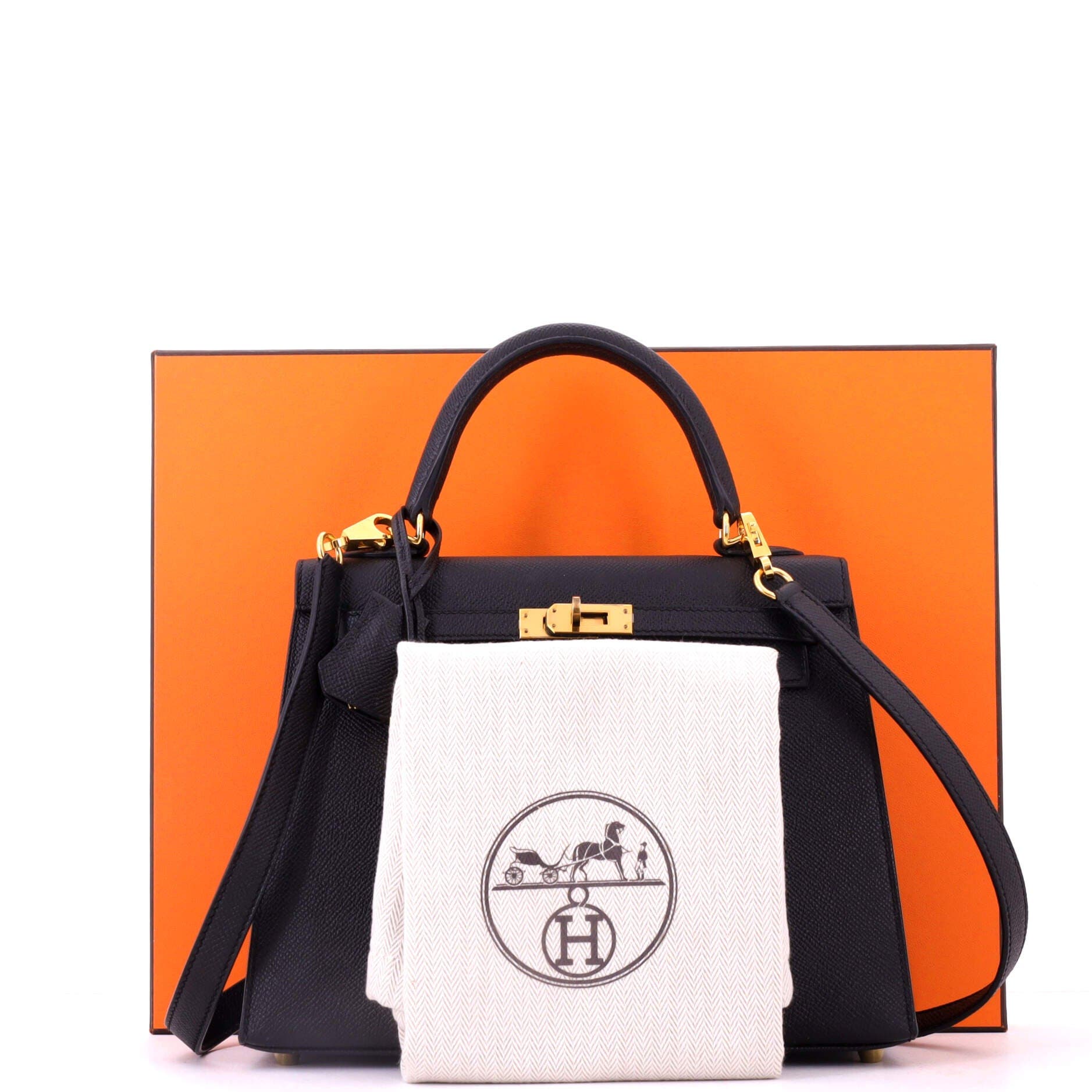 Kelly Handbag Black Epsom with Gold Hardware 25, Alternate, color, Black