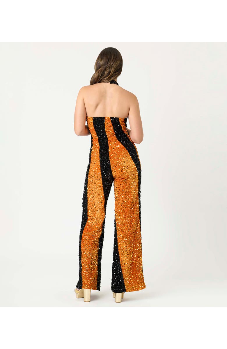 Smak Parlour Glamour Goddess Jumpsuit, Alternate, color, Orange/ Black