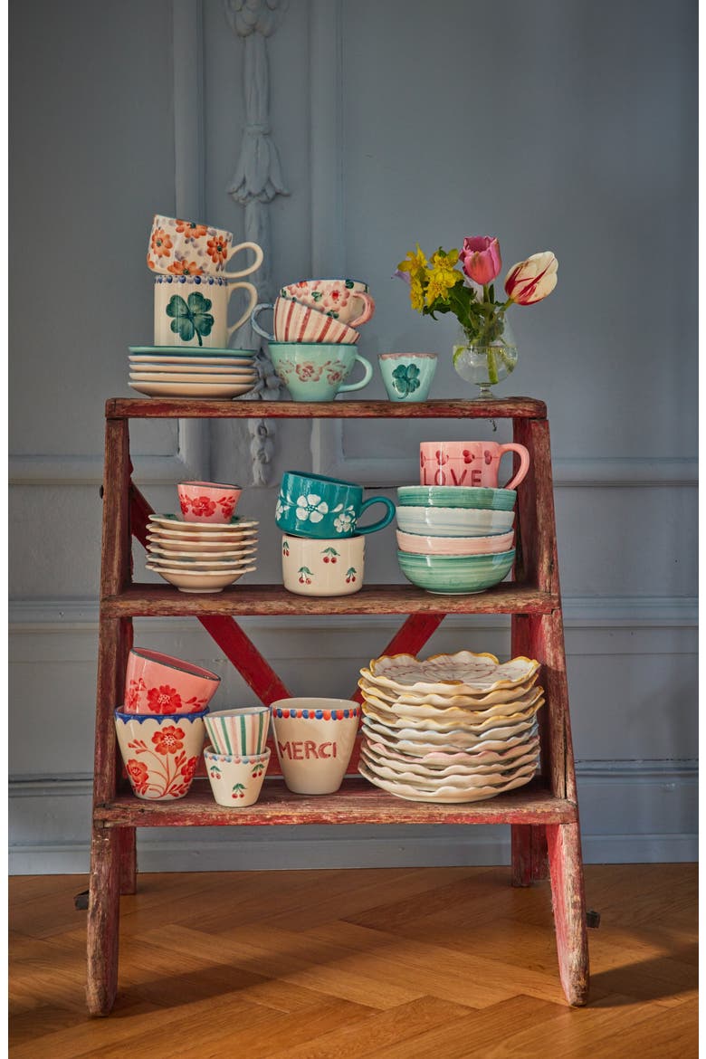 Set of 6 Hand-Painted Cappuccino Cups, Alternate, color, BLUE MULTI