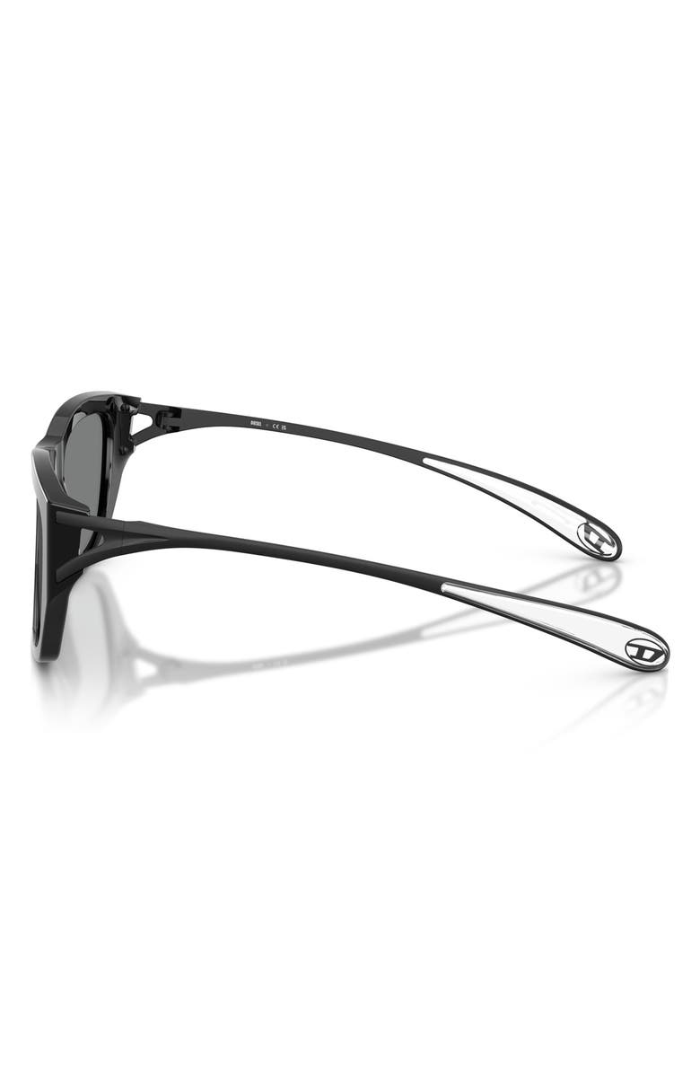 DIESEL<sup>®</sup> DL2006 54mm Square Sunglasses, Alternate, color, Black / Dark Grey