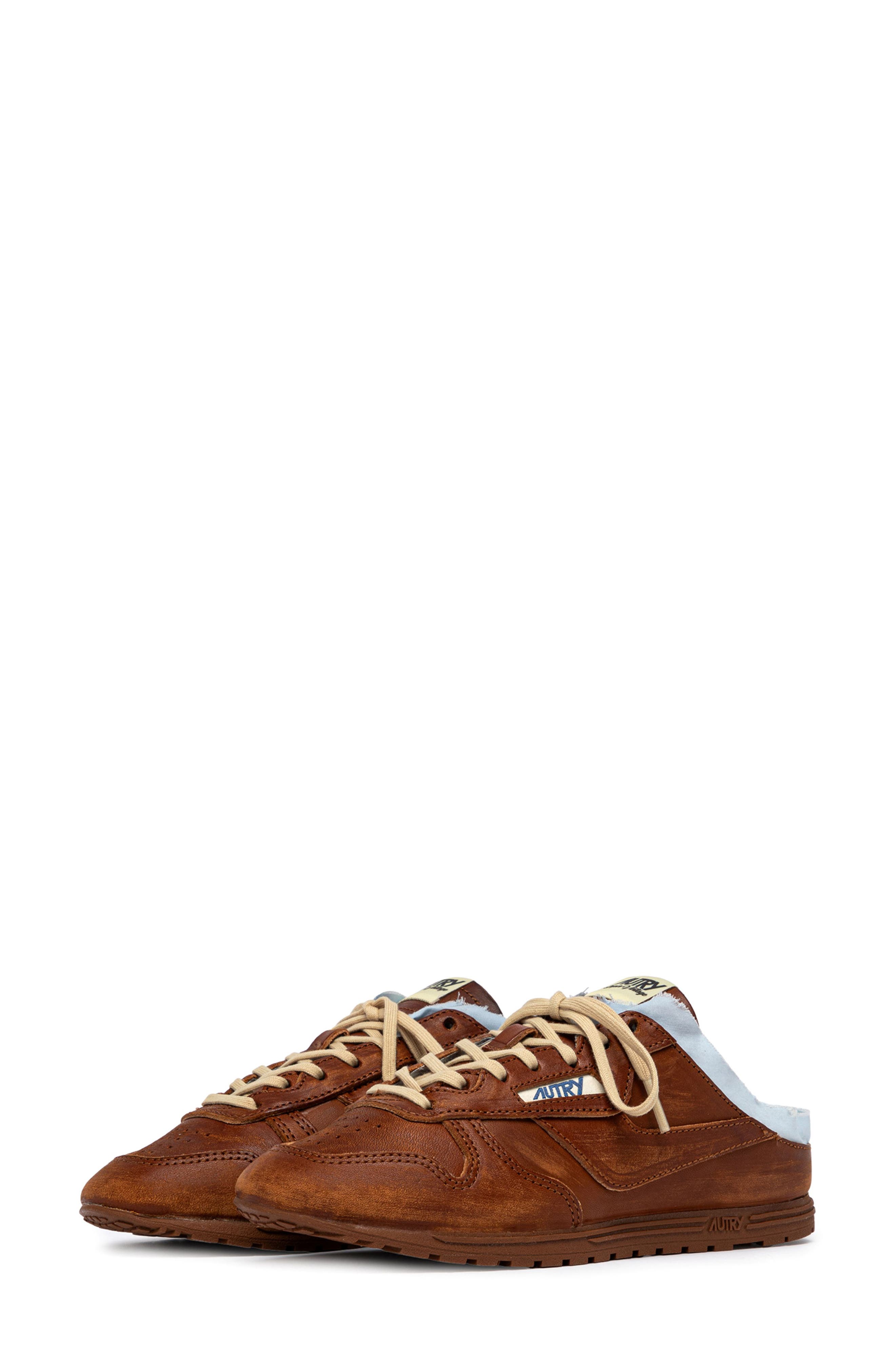 AUTRY Windspin Super Vintage Mule Sneaker, Main, color, Brown / Azure