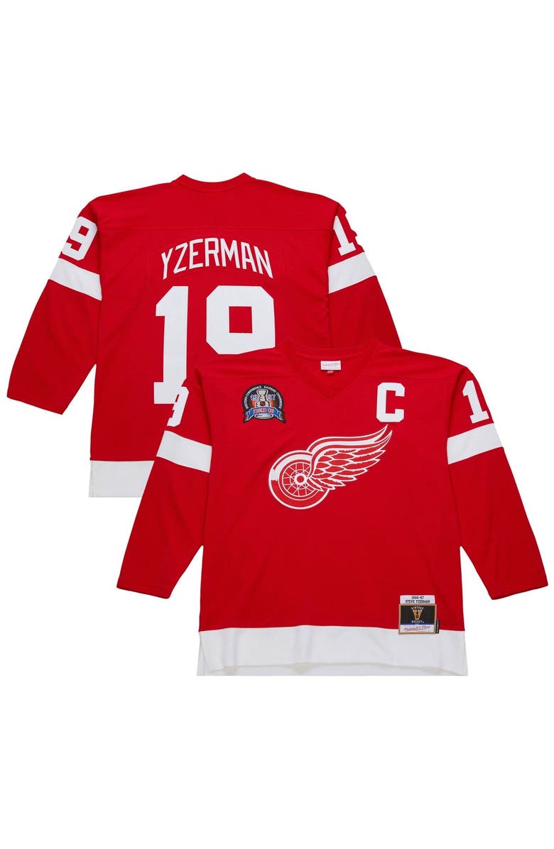 Mitchell & Ness Men's Steve Yzerman Scarlet Detroit Red Wings 1996-97 Power Play Jersey, Main, color, Scarlet