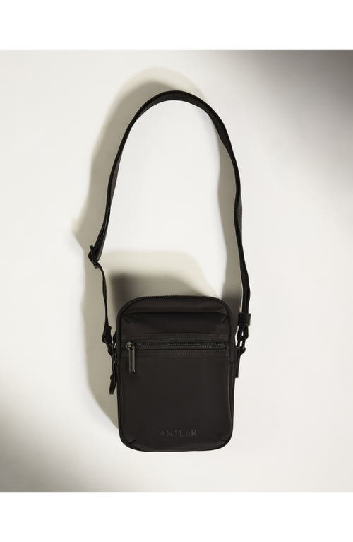 Antler Icon Crossbody Bag In Black