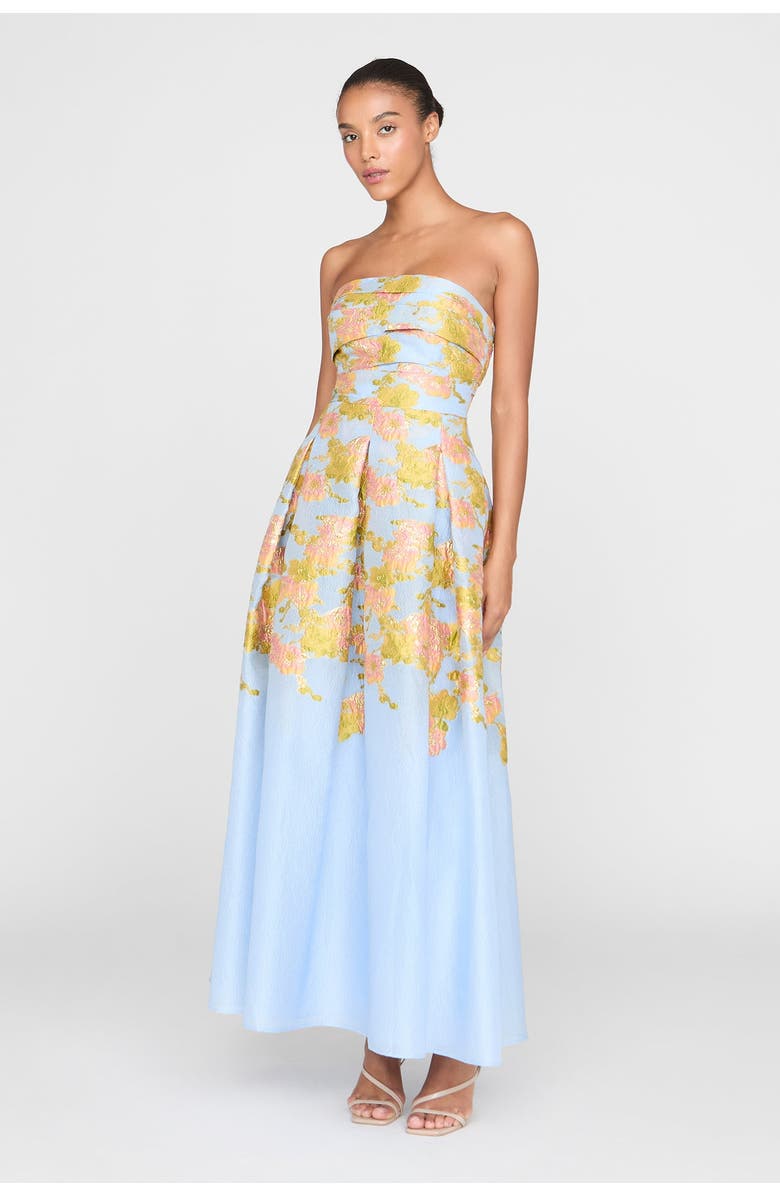 Theia Leia Jacquard Dress, Alternate, color, Serenity Blue
