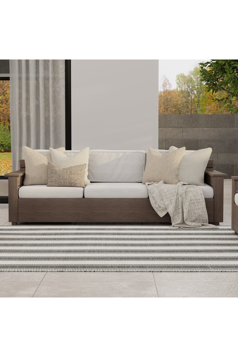Vertical Stripe Rug, Alternate, color, Black Grey - 6'x9'