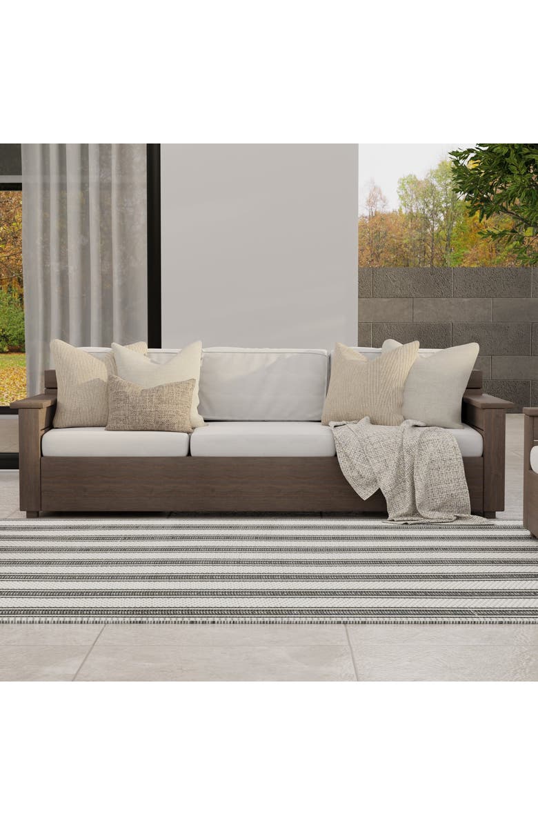 Mad Mats Vertical Stripe Rug, Alternate, color, Black Grey - 6'X9'