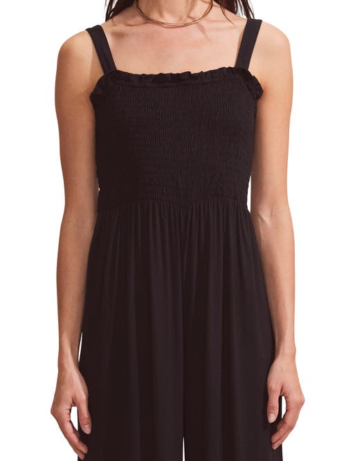 Ro&zo Shirred Bodice Jersey Jumpsuit In Brown