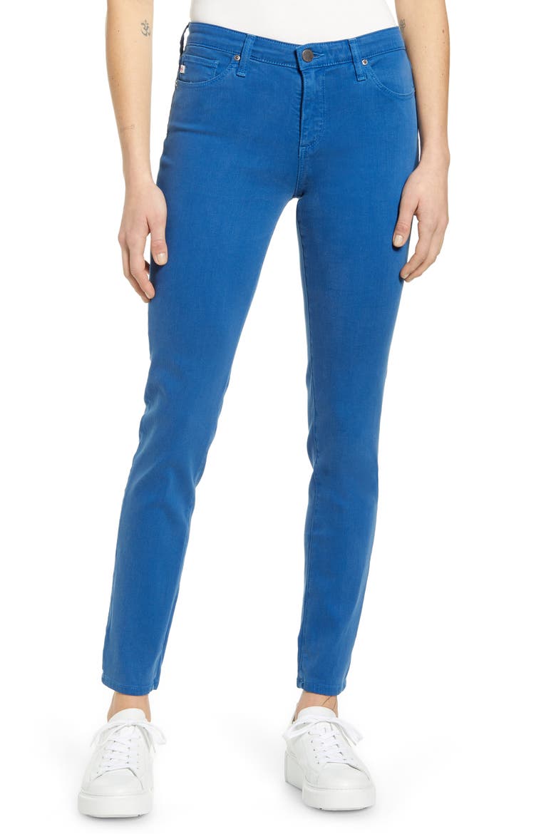 The Prima Ankle Cigarette Jeans, Main, color, HI-WHITE MARINE