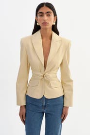 LAMARQUE Wiley | Leather Belted Blazer
