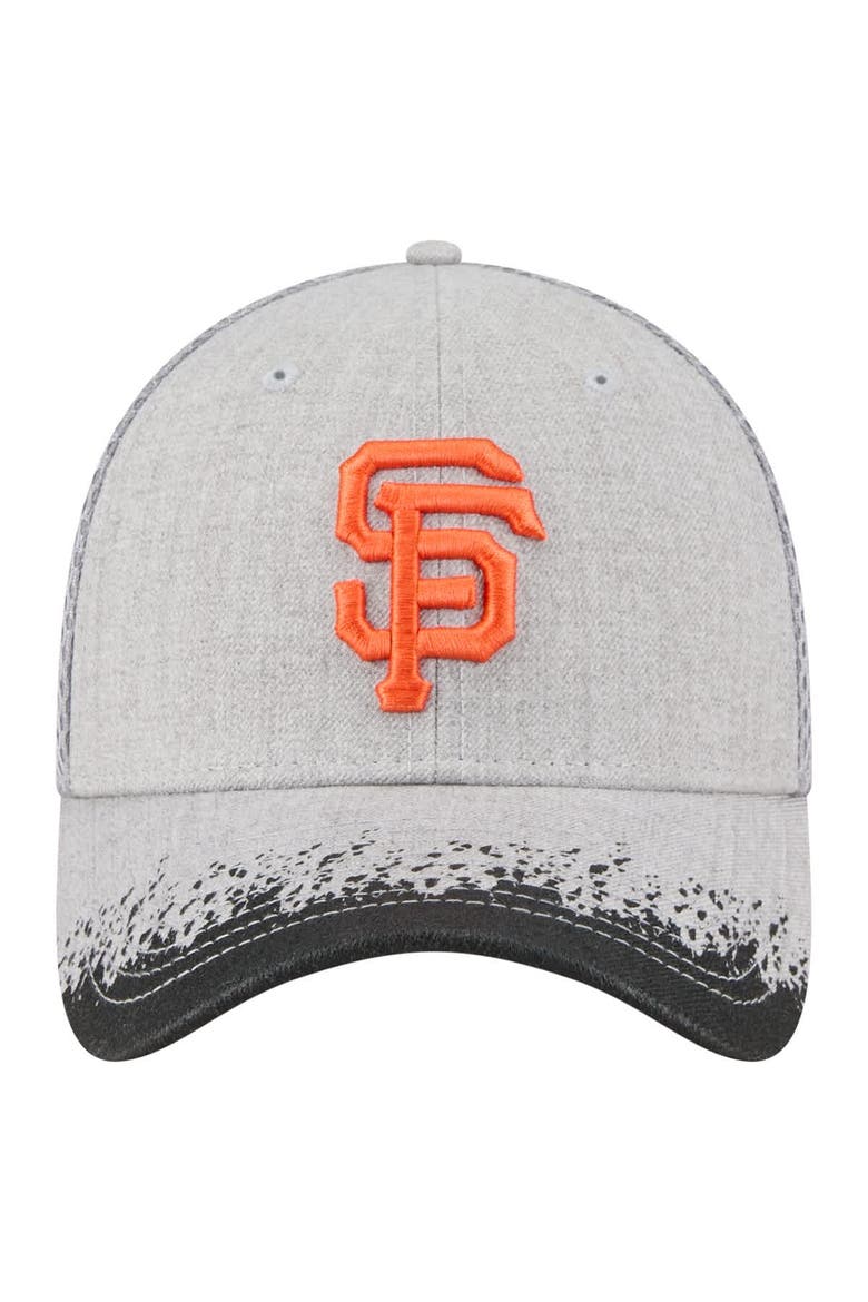 Men's New Era Gray San Francisco Giants Visor Paint Splatter 39THIRTY Flex Hat, Alternate, color, Gray