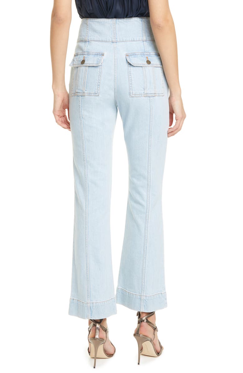 Ulla Johnson Ellis High Waist Crop Flare Jeans, Alternate, color, 