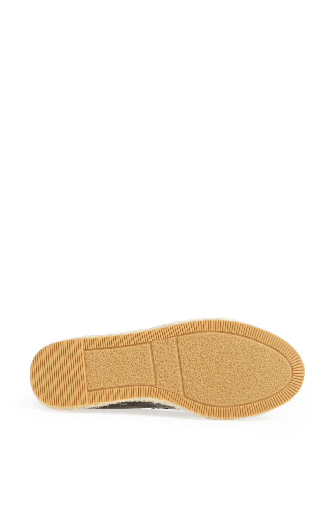 'Abides' Printed Calf Hair Espadrille Flat, Alternate, color, BLACK