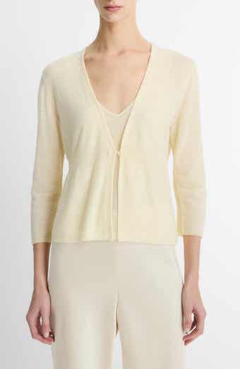 One Button Wool Blend Cardigan