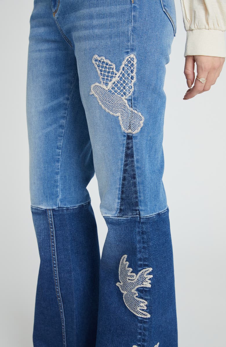 Driftwood Benita Dove Love Wide Leg Jeans, Alternate, color, Medium Wash