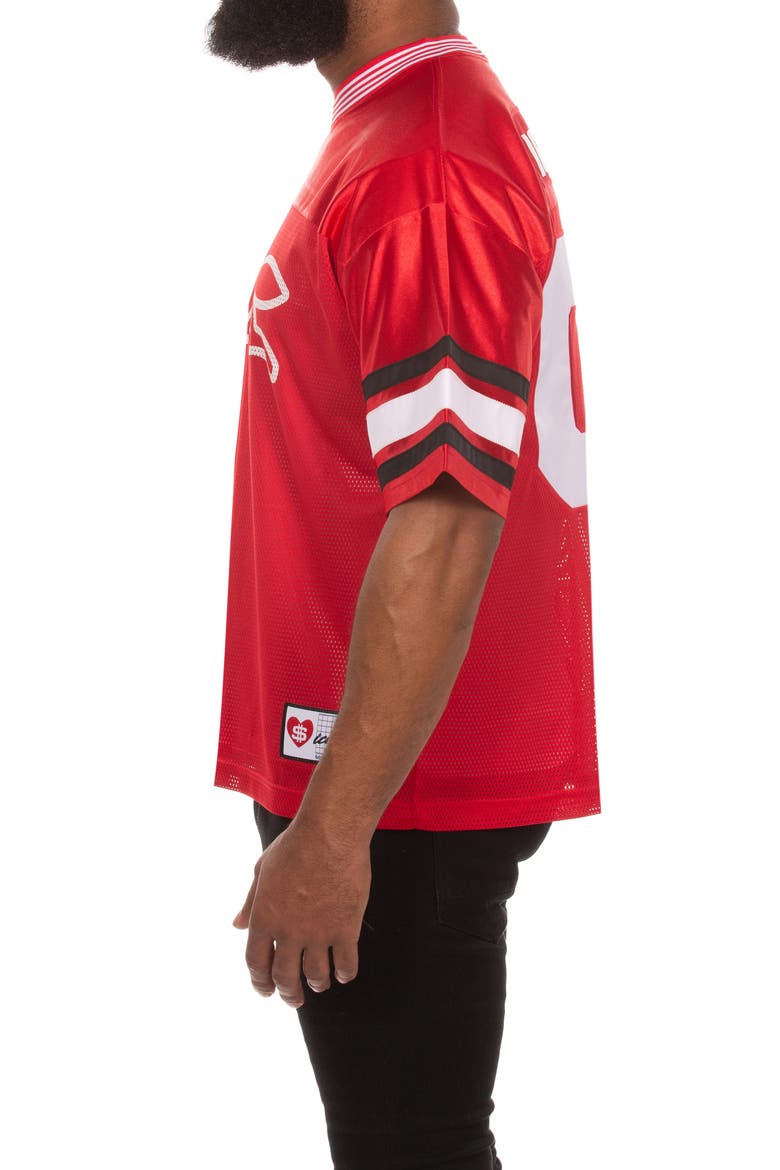 For Us Mesh T-Shirt, Alternate, color, POMPEIAN RED