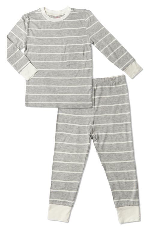 Baby Grey by Everly Grey Fitted Two-Piece Pajamas in Heather Grey