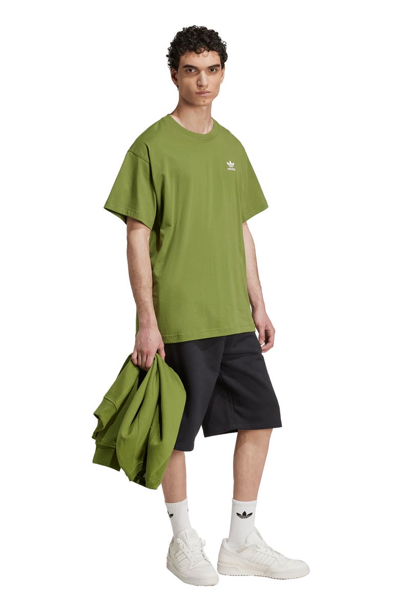 adidas Essential Baggy Fit Sweat Shorts, Alternate, color, Black