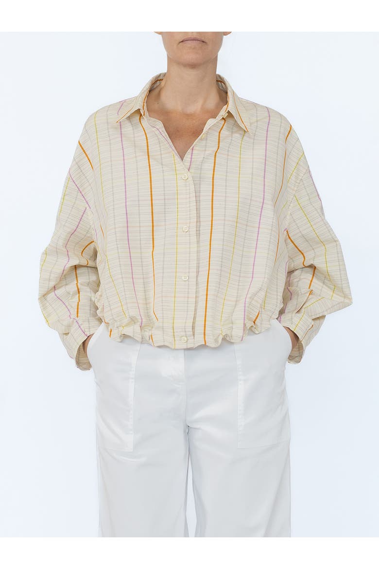 Lille Blouson hem shirt, Alternate, color, Nat/Pink/Yellow