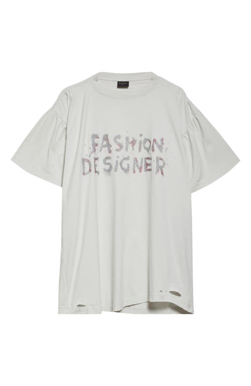 BALENCIAGA BALENCIAGA SHIFTED DISTRESSED GRAPHIC T-SHIRT