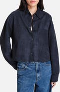 TWP Little Big Joe Suede Snap-Up Shirt