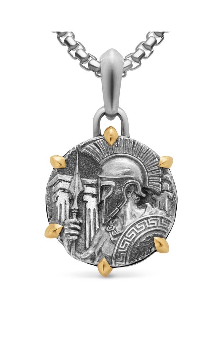 David Yurman Ares Amulet Enhancer in Sterling Silver or 14K Gold, 24mm, Alternate, color, Silver